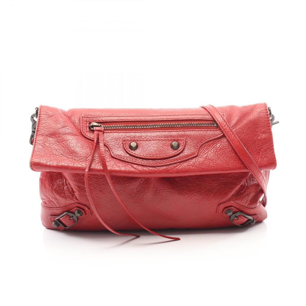 Balenciaga Envelope Shoulder Bag Leather Red